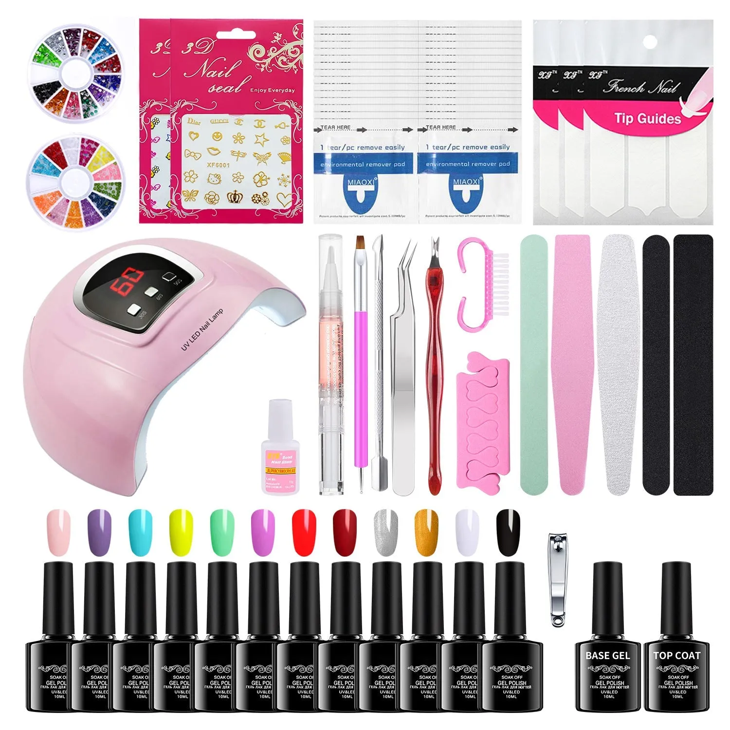 Gel Polish Set Nail kit Nail Beauty Tool Set Mini UV Polish Full Set of Beginner Nail Polish Led Led Nail Lamp