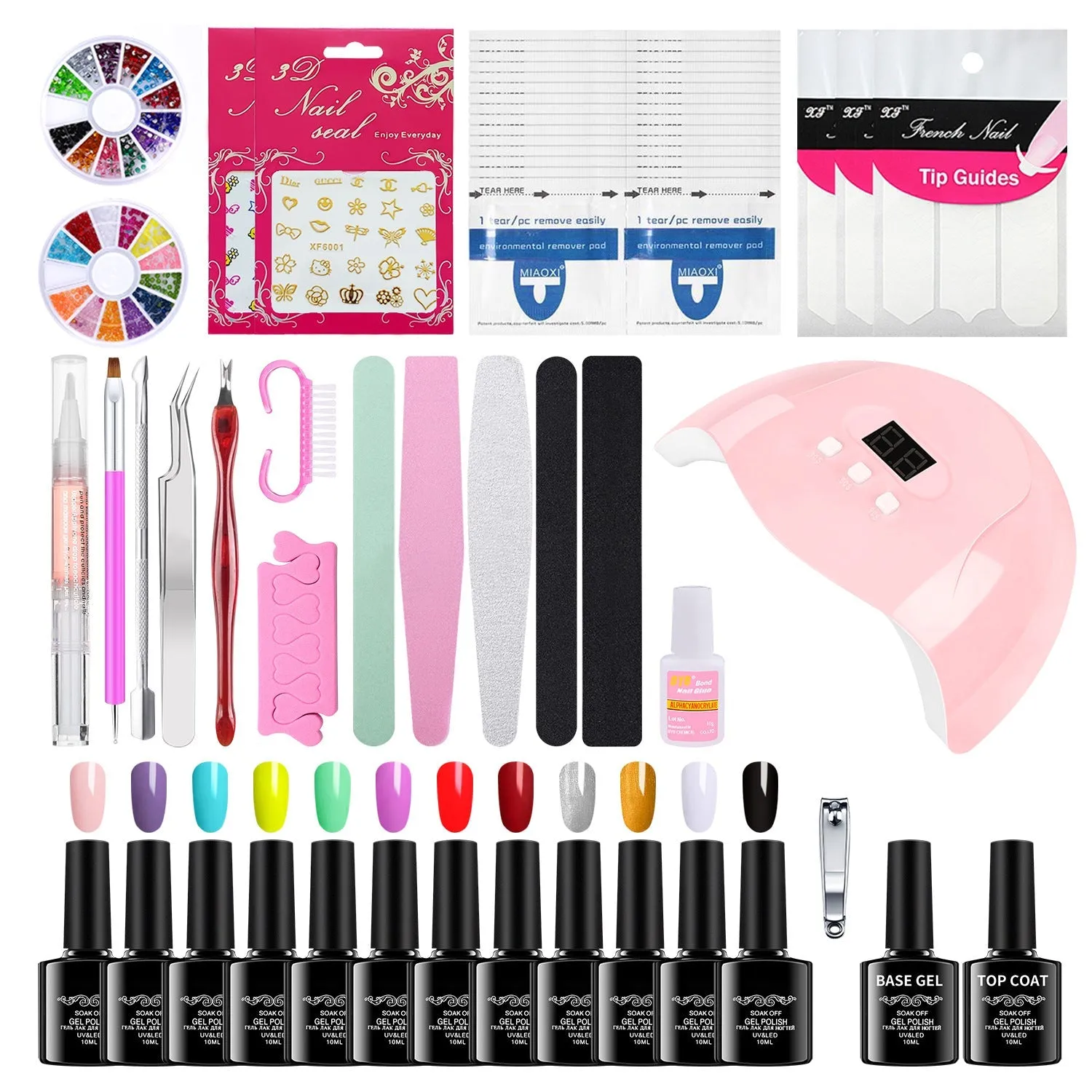 Gel Polish Set Nail kit Nail Beauty Tool Set Mini UV Polish Full Set of Beginner Nail Polish Led Led Nail Lamp