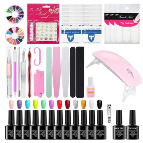 Gel Polish Set Nail kit Nail Beauty Tool Set Mini UV Polish Full Set of Beginner Nail Polish Led Led Nail Lamp