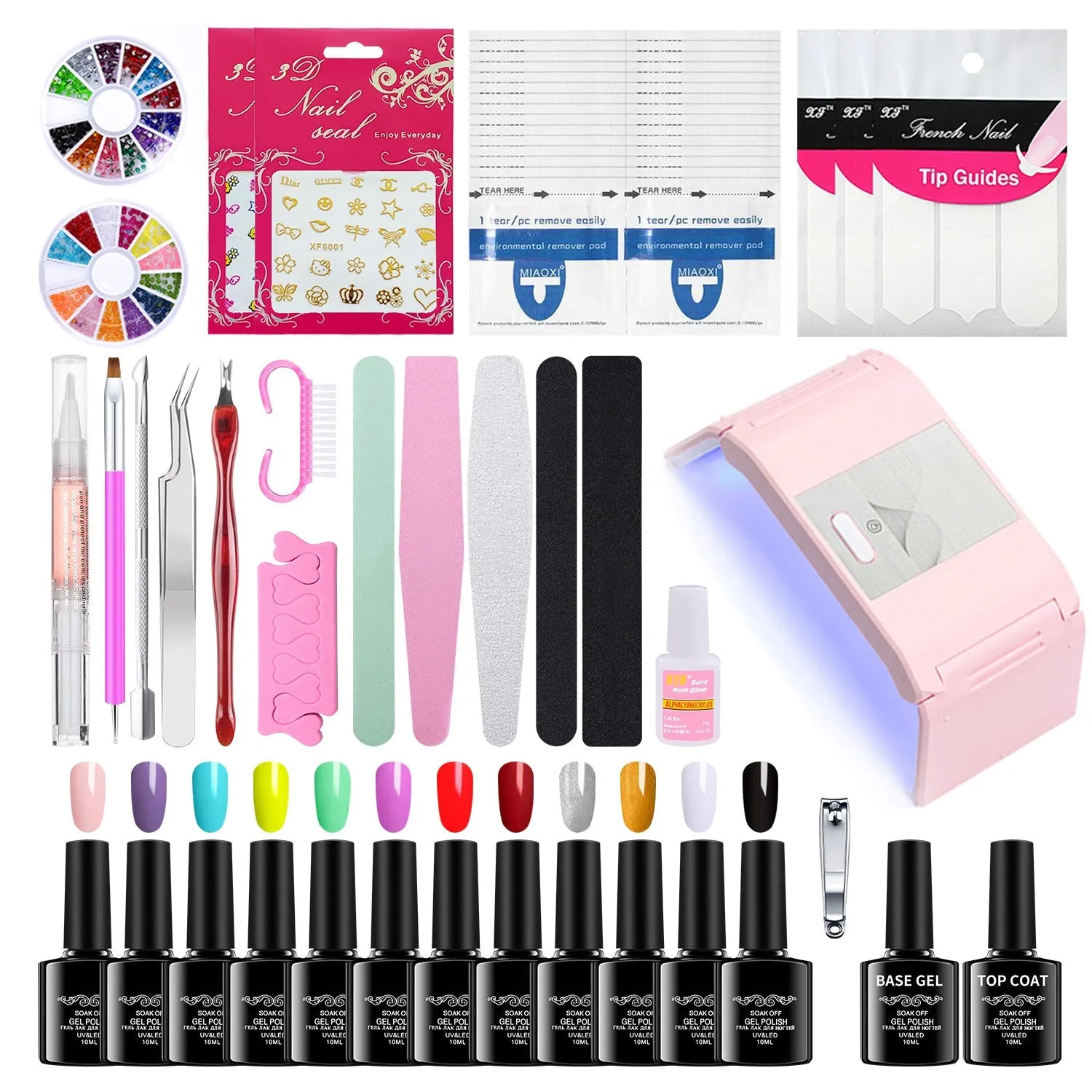 Gel Polish Set Nail kit Nail Beauty Tool Set Mini UV Polish Full Set of Beginner Nail Polish Led Led Nail Lamp