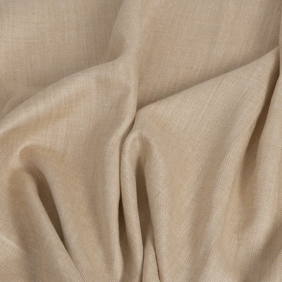 Gold Beige Herringbone Linen 325