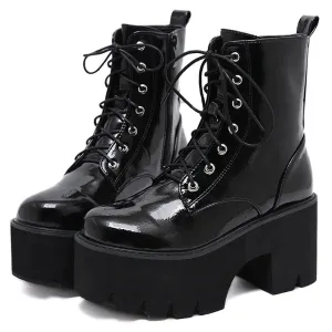 High Fashion Lace-up Ankle Boots
