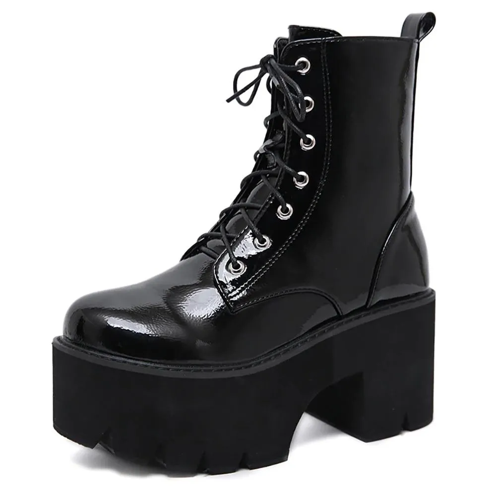 High Fashion Lace-up Ankle Boots