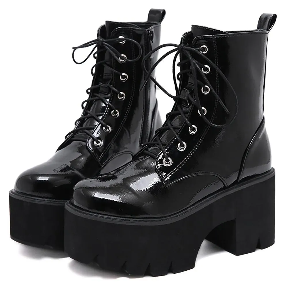 High Fashion Lace-up Ankle Boots