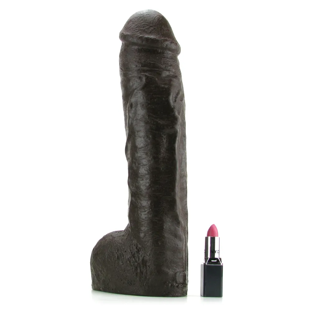 Hung 12.5 Inch Vac-U-Lock Dildo in Brown