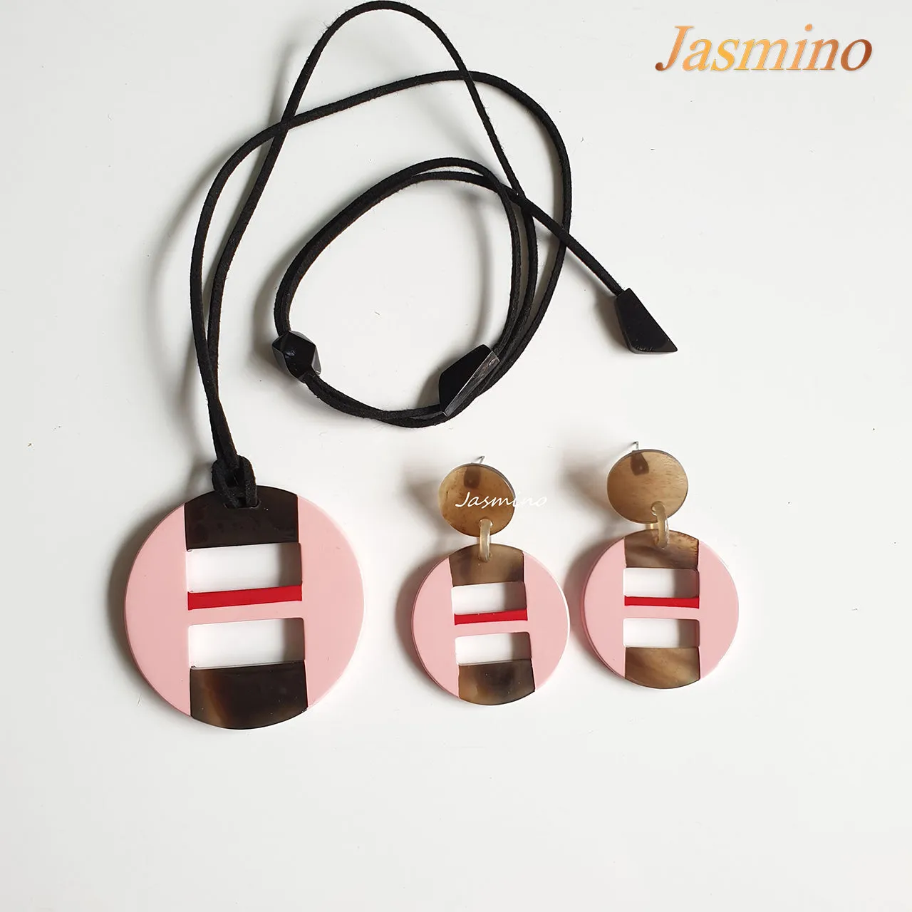 Jasmino Unique Handmade Antique Vintage Coin Circle Drop Earrings Made By Natural Buffalo Horn