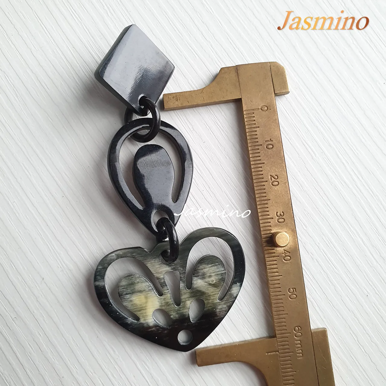 Jasmino Unique Handmade Heart Jewelry Earrings Couple Jewelry Made Of Natural Buffalo Horn