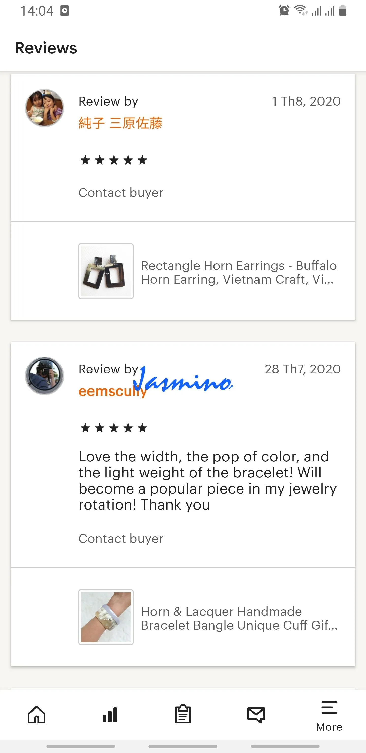 Jasmino Unique Handmade Large Rectangle Drop Earrings Made By Natural Buffalo Horn