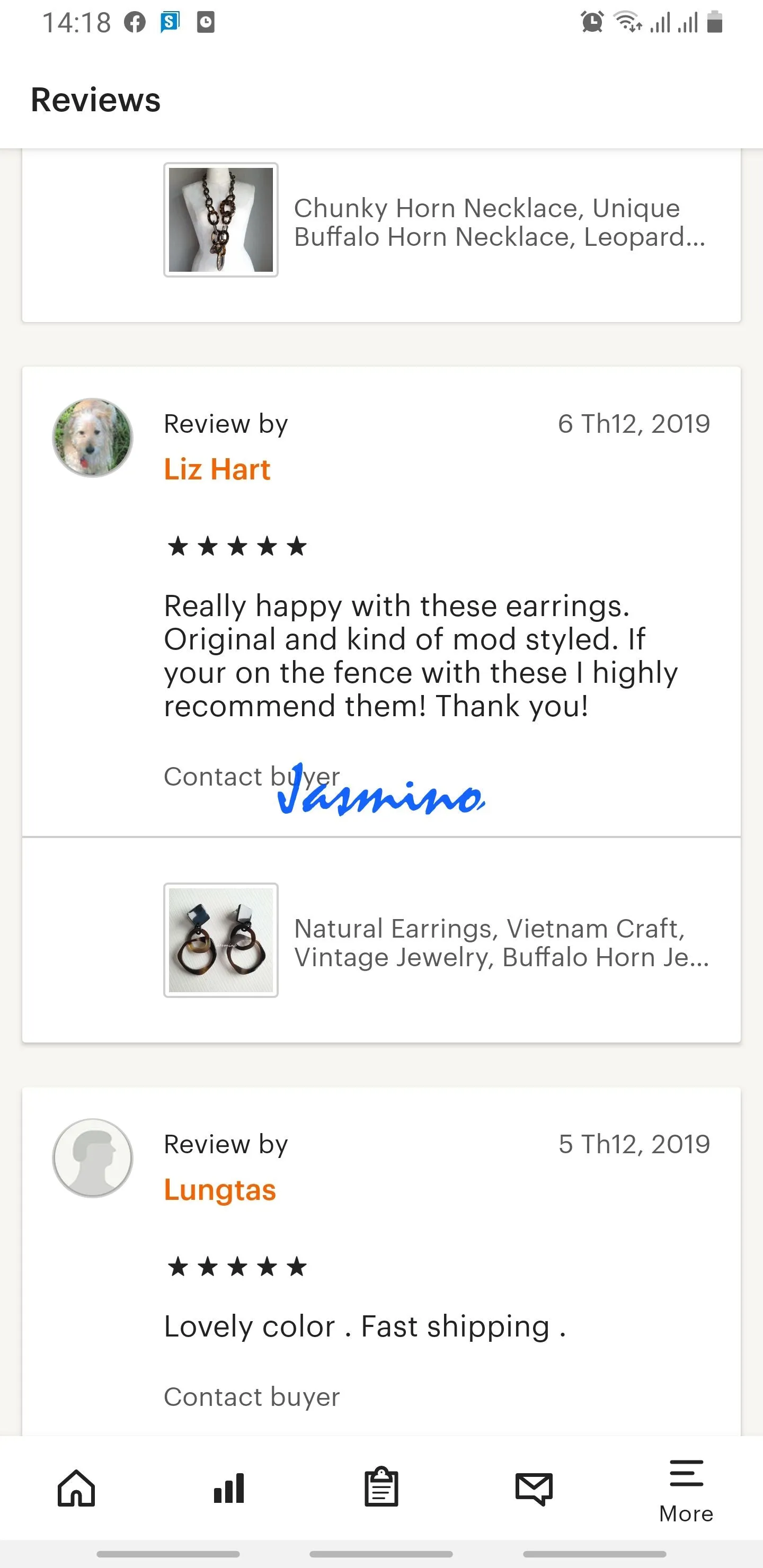 Jasmino Unique Handmade Vintage Double Circle Drop Earrings Made By Natural Buffalo Horn