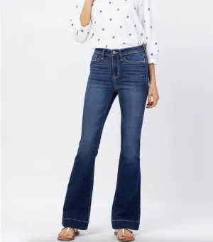 Judy Blue Hi-Rise Hem Trouser Flares (Regular/Curvy)