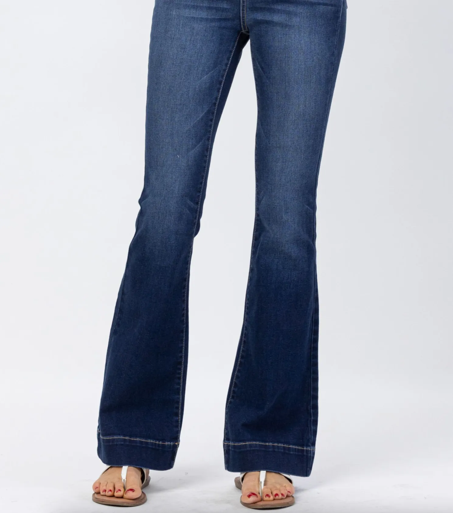 Judy Blue Hi-Rise Hem Trouser Flares (Regular/Curvy)