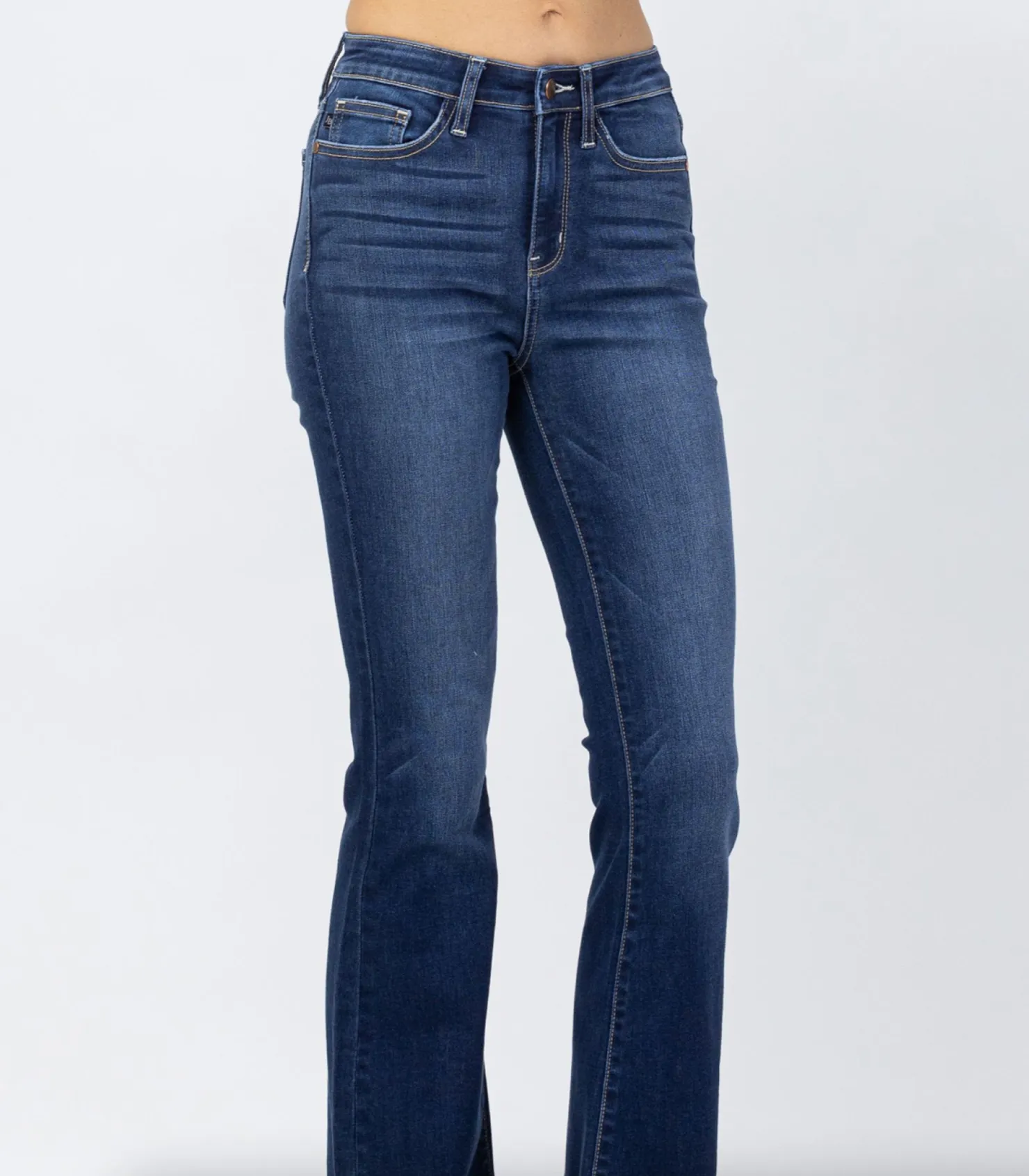 Judy Blue Hi-Rise Hem Trouser Flares (Regular/Curvy)
