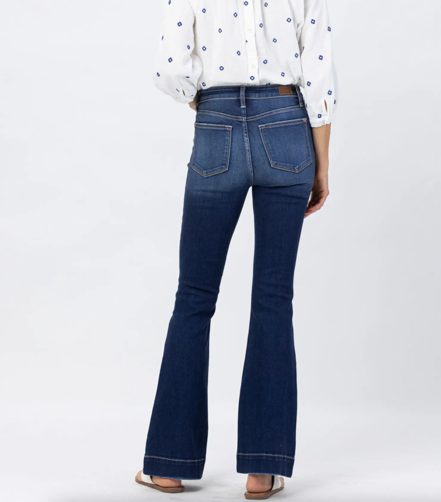Judy Blue Hi-Rise Hem Trouser Flares (Regular/Curvy)