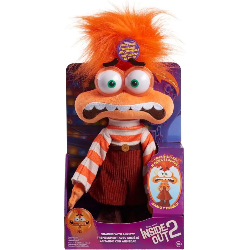 Just Play 45514 Disney and Pixar Inside Out 2 Shaking with Anxiety Feature Plush