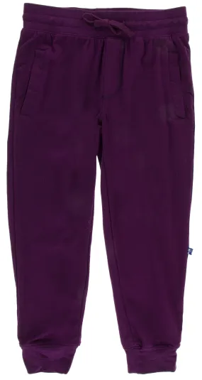 KicKee Pants Solid Wine Grapes Performance Jersey Tapered Pants