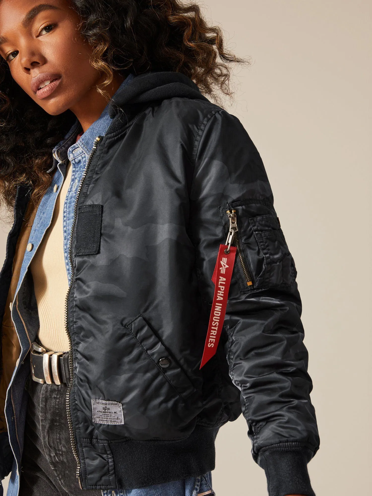 MA-1 HOODED BATTLEWASH BOMBER JACKET