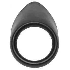 Master Series Black Silicone Cock Ring with Stimulator