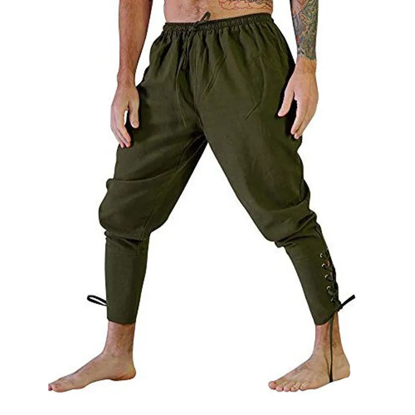 Men Ankle Cuffs String Pirate Viking Renaissance Gothic Victorian Bottom Costume