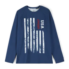 Mens Pump Long Sleeve Crew Neck - Usa Abyss (2022)
