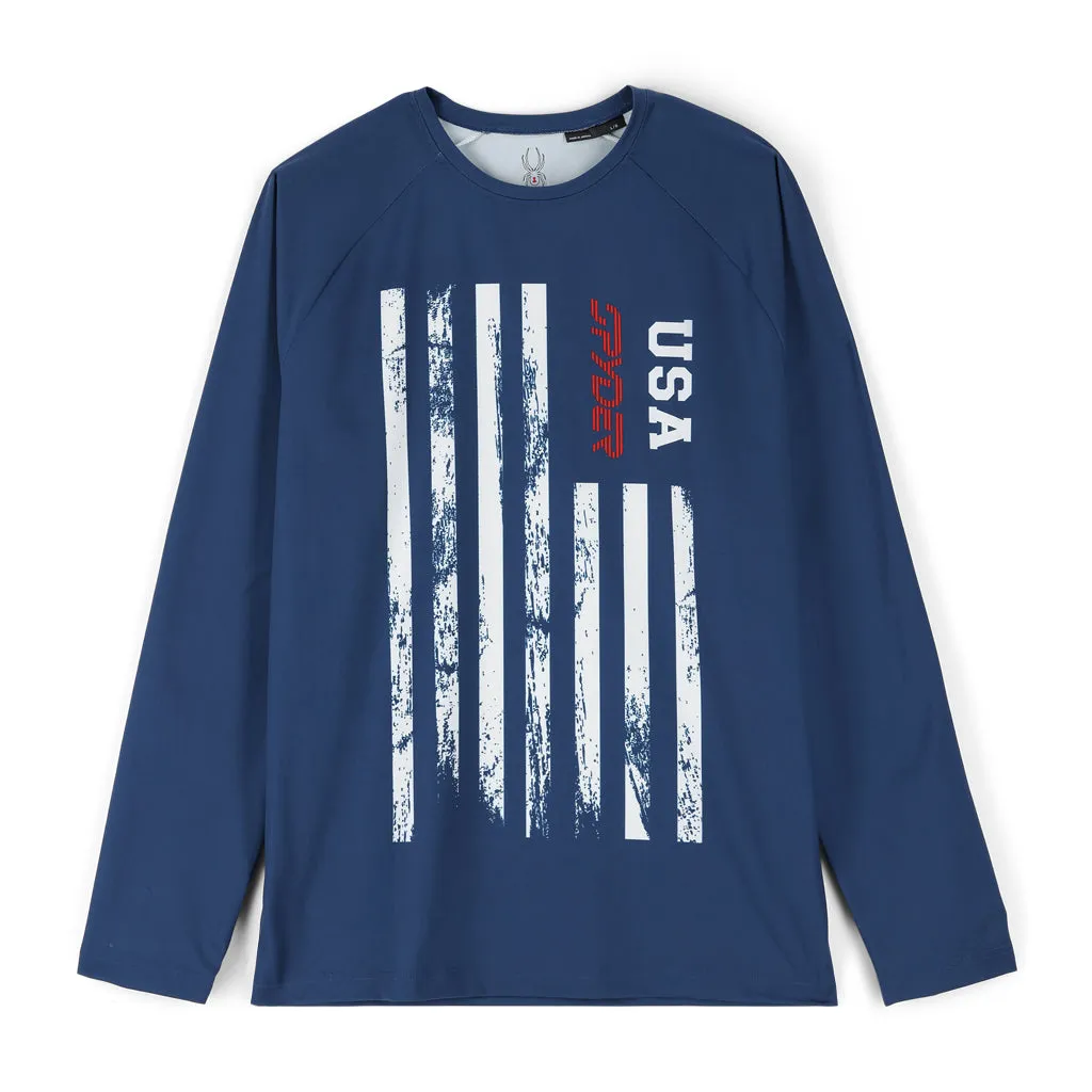Mens Pump Long Sleeve Crew Neck - Usa Abyss (2022)