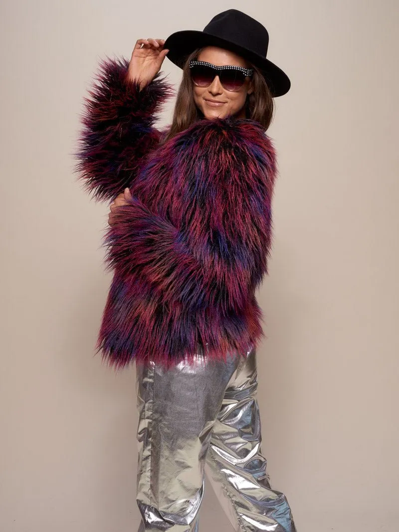 Midnight Alpaca Faux Fur Bomber Jacket | Women's