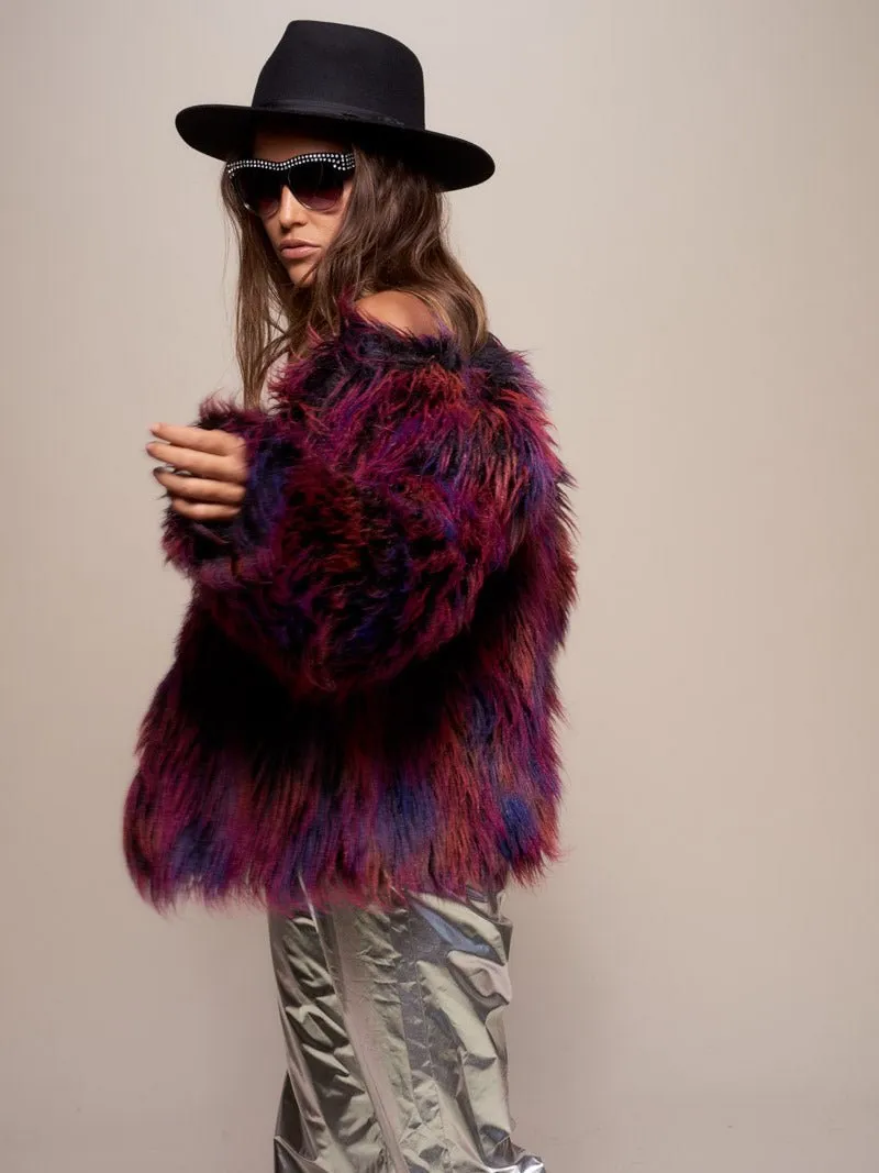 Midnight Alpaca Faux Fur Bomber Jacket | Women's