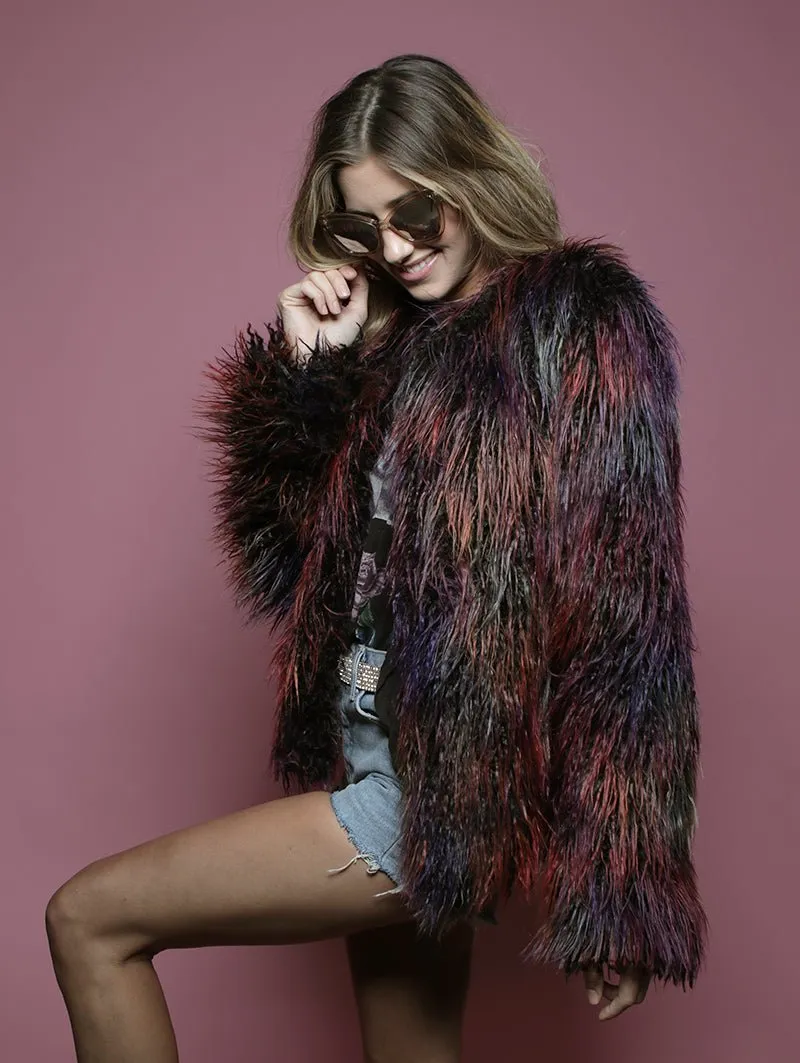 Midnight Alpaca Faux Fur Bomber Jacket | Women's