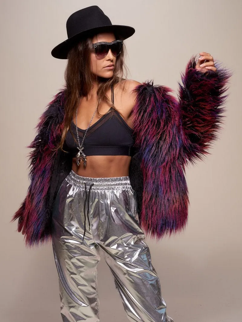 Midnight Alpaca Faux Fur Bomber Jacket | Women's