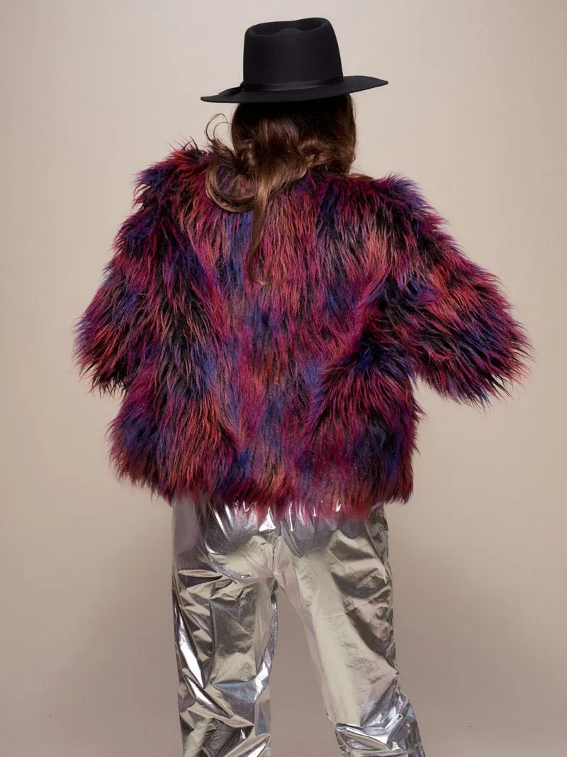 Midnight Alpaca Faux Fur Bomber Jacket | Women's