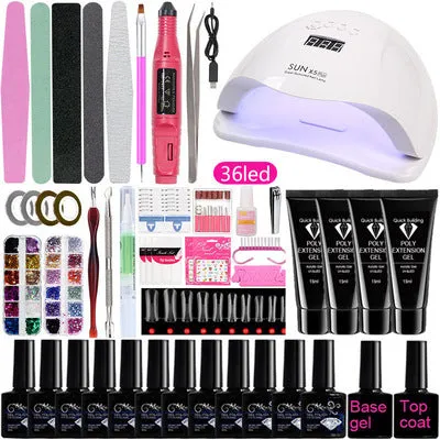 Nail Beauty Tool Set EBay Beginner Home Hot Lamp UV Polish Grinding Machine