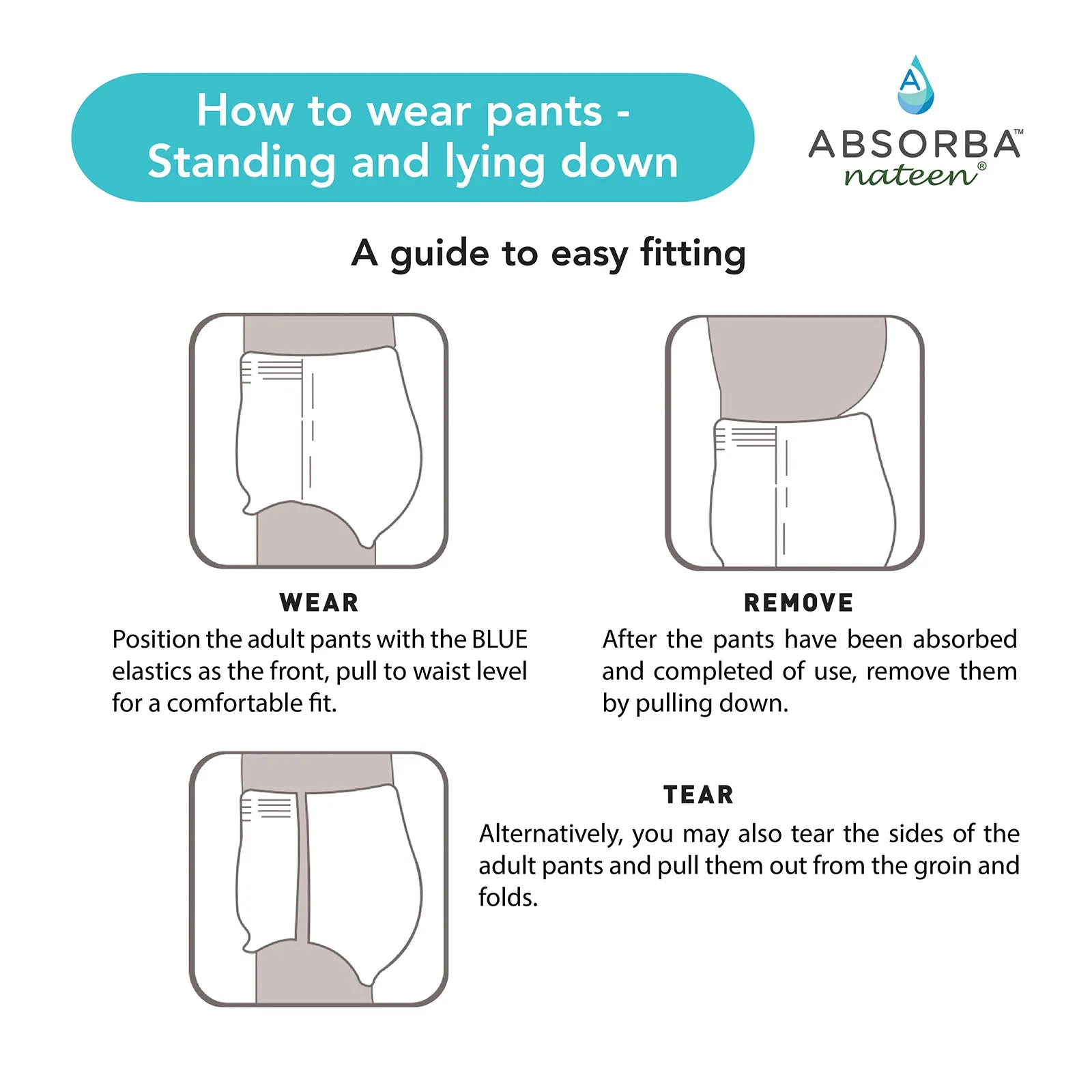 Nateen Afina Plus Pull Up Adult Pants 9s (Carton of 8) - L