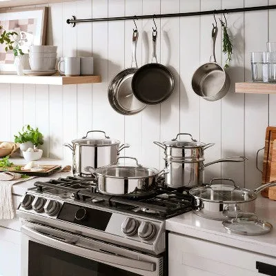 Open Box - Cuisinart Classic 13pc Stainless Steel Cookware Set Light Silver