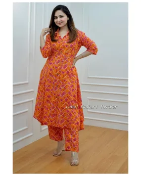 orange aline cord set