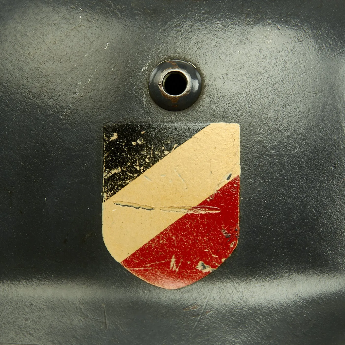 Original German WWII Luftwaffe M35 Double Decal Droop Tail Eagle Steel Helmet with 56cm Liner - Q64
