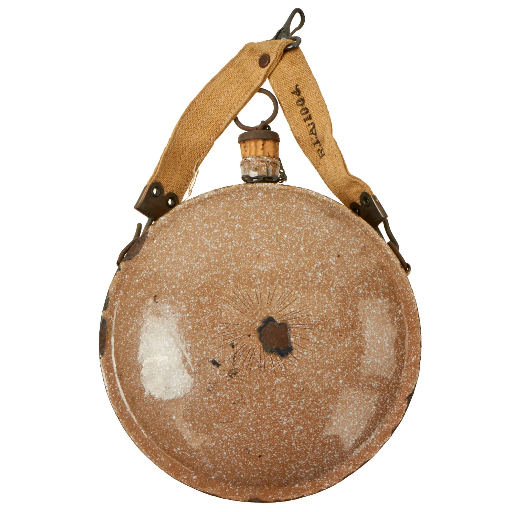 Original Pre-WWI Experimental M1902 Enamel Canteen with Hanger by RIA