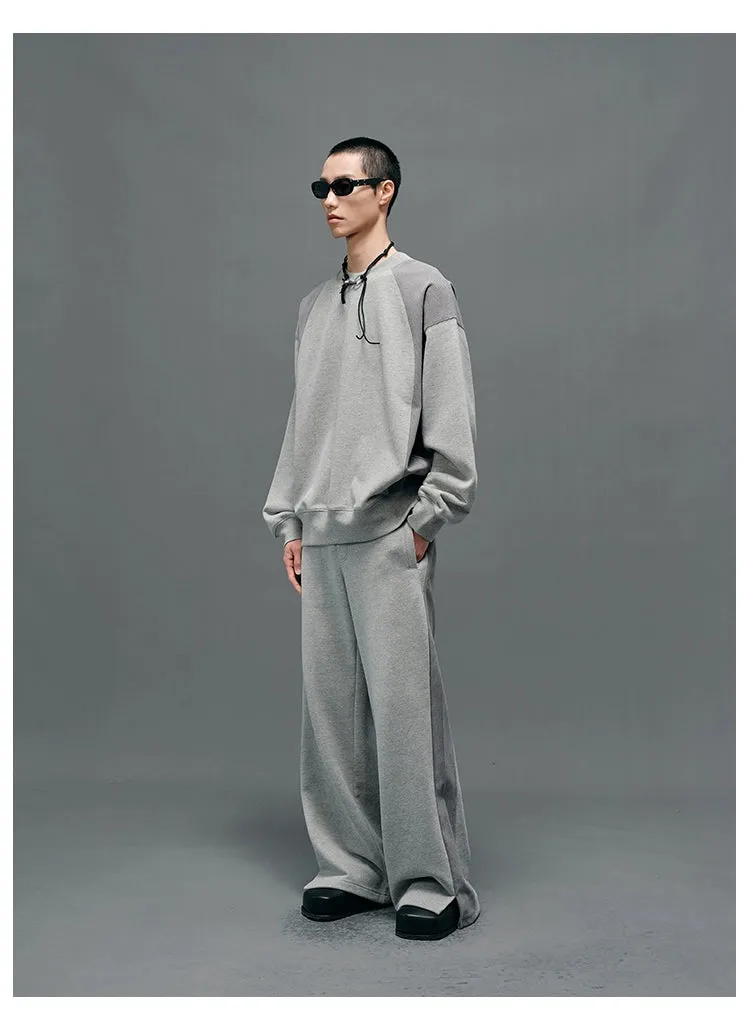 Panel Structural Sweatshirt & Athletic Pants Set