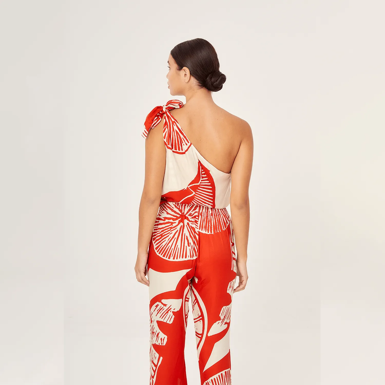 PANTS SILK VISCOSE RED LEMON 495