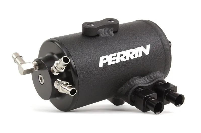 Perrin Wrinkle Black Air Oil Separator Kit - 15-21 Subaru WRX for TMIC w/o Eyesight - PSP-ENG-609BK