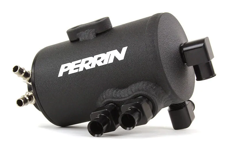 Perrin Wrinkle Black Air Oil Separator Kit - 15-21 Subaru WRX for TMIC w/o Eyesight - PSP-ENG-609BK
