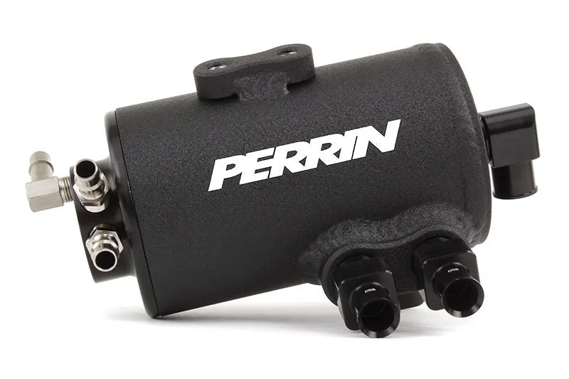 Perrin Wrinkle Black Air Oil Separator Kit - 15-21 Subaru WRX for TMIC w/o Eyesight - PSP-ENG-609BK