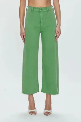 Pistola Penny High-Rise Wide Crop Jean: Avocado