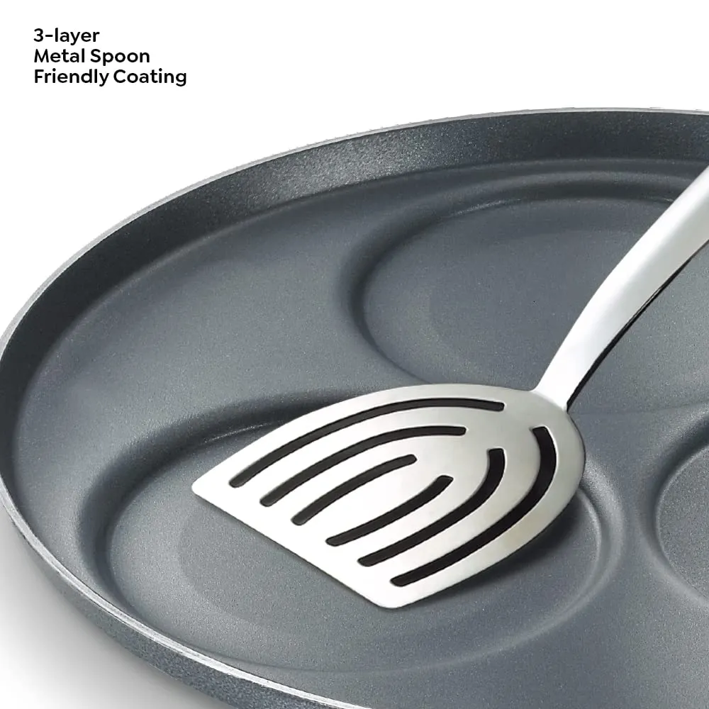 Prestige Omega Select Plus Set Dosa Tawa|Scratch & Abraison Resistant|3 Layers Metal Spoon Friendly Coating|Sturdy Handle|1 Year Warranty