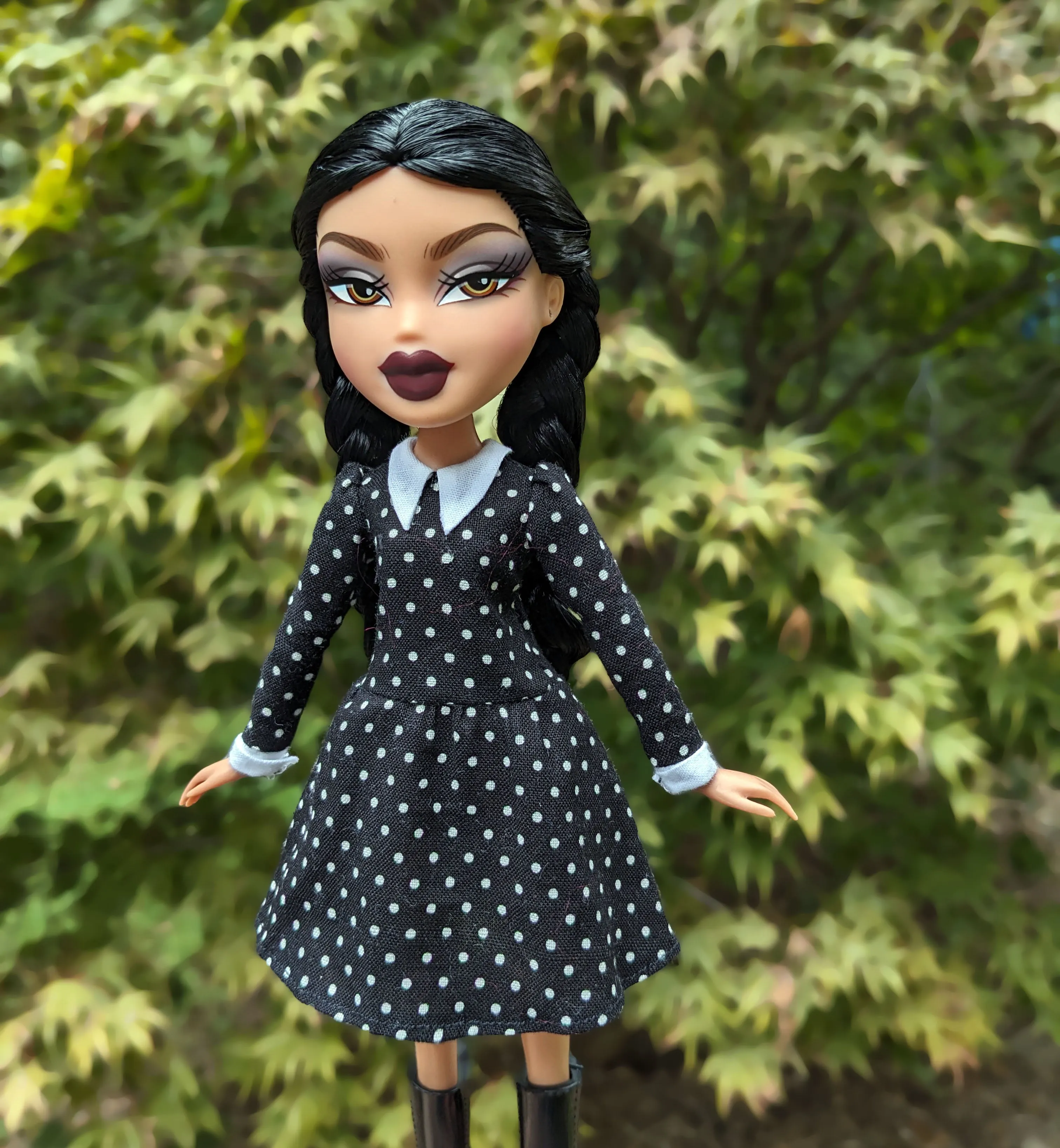 PS Goth Girl 10.5" Fashion Doll - Halloween Monster A-Line Dress Costume - Downloadable RAD Doll Clothes PDF Sewing Pattern