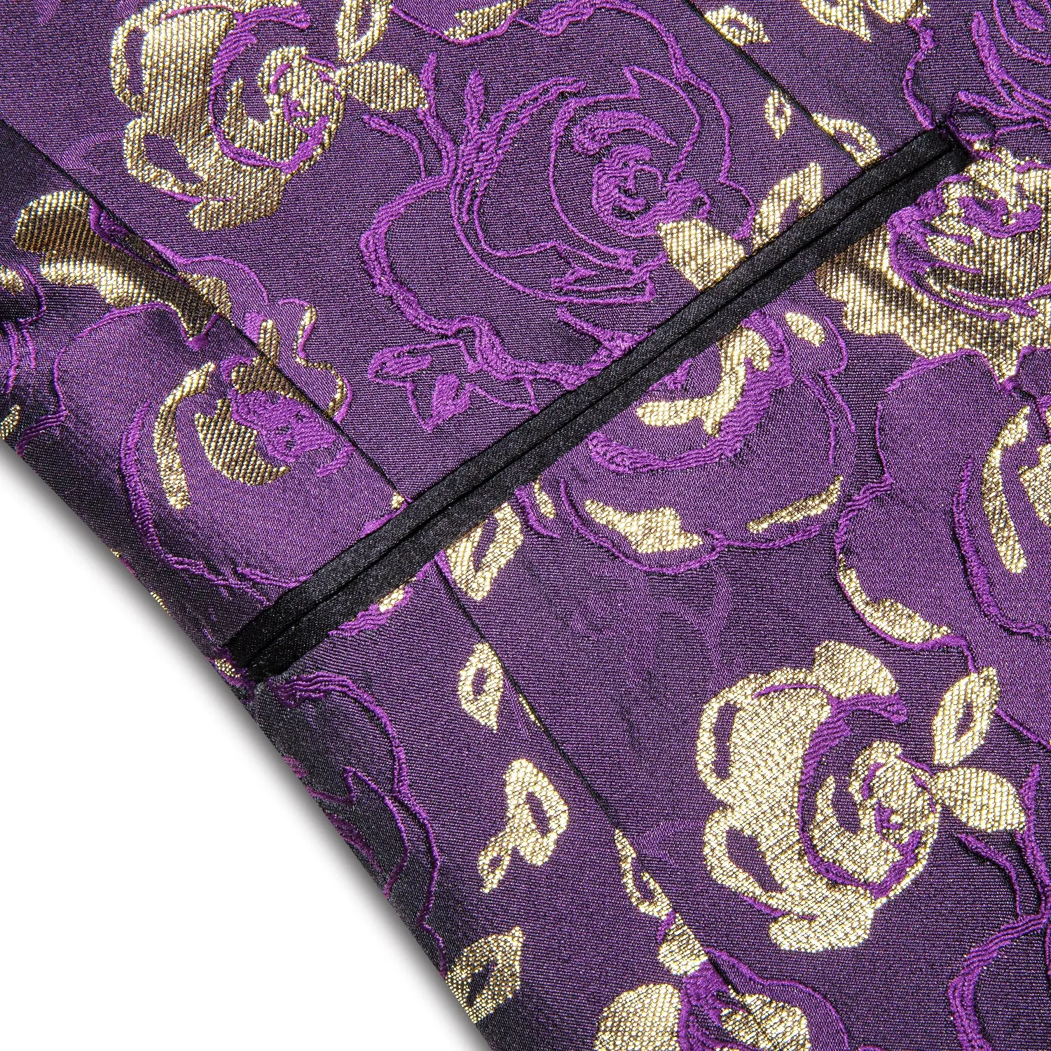 Purple Champagne Embroidered Floral Men's Suit for Party