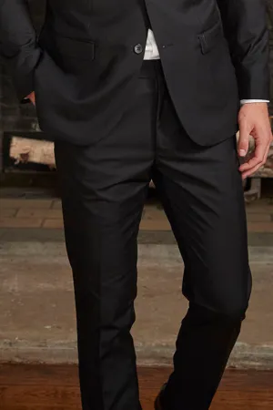 "Monte" Black Plain Front Pants