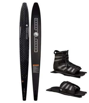 Radar Vapor Pro Build Slalom Ski with Vector Boa Boot & RTP (2023) - Black
