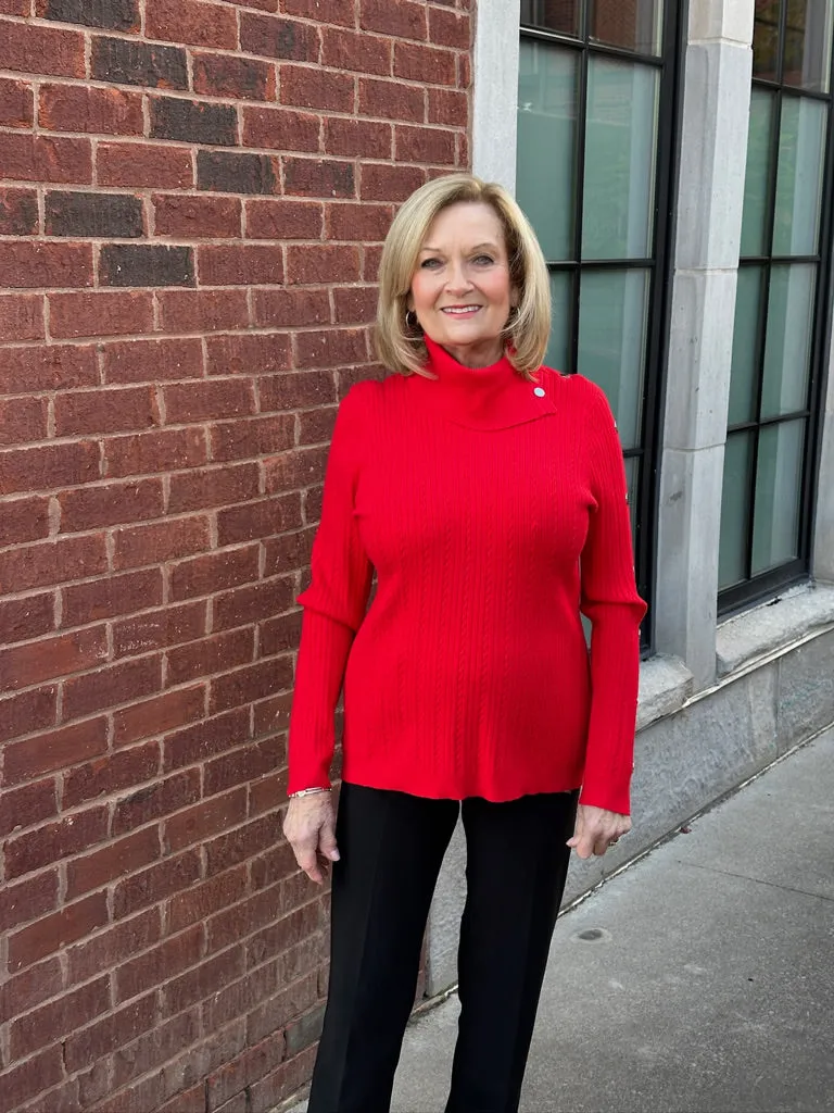 Radiant in Red Sweater