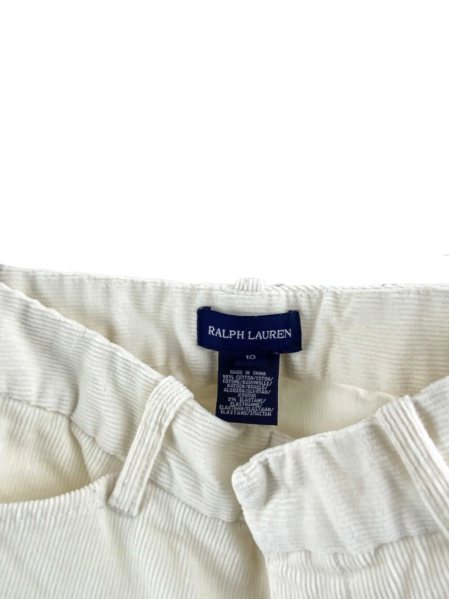 Ralph Lauren, Girls' Corduroy Jodhpur Pants, Ivory, Size 10