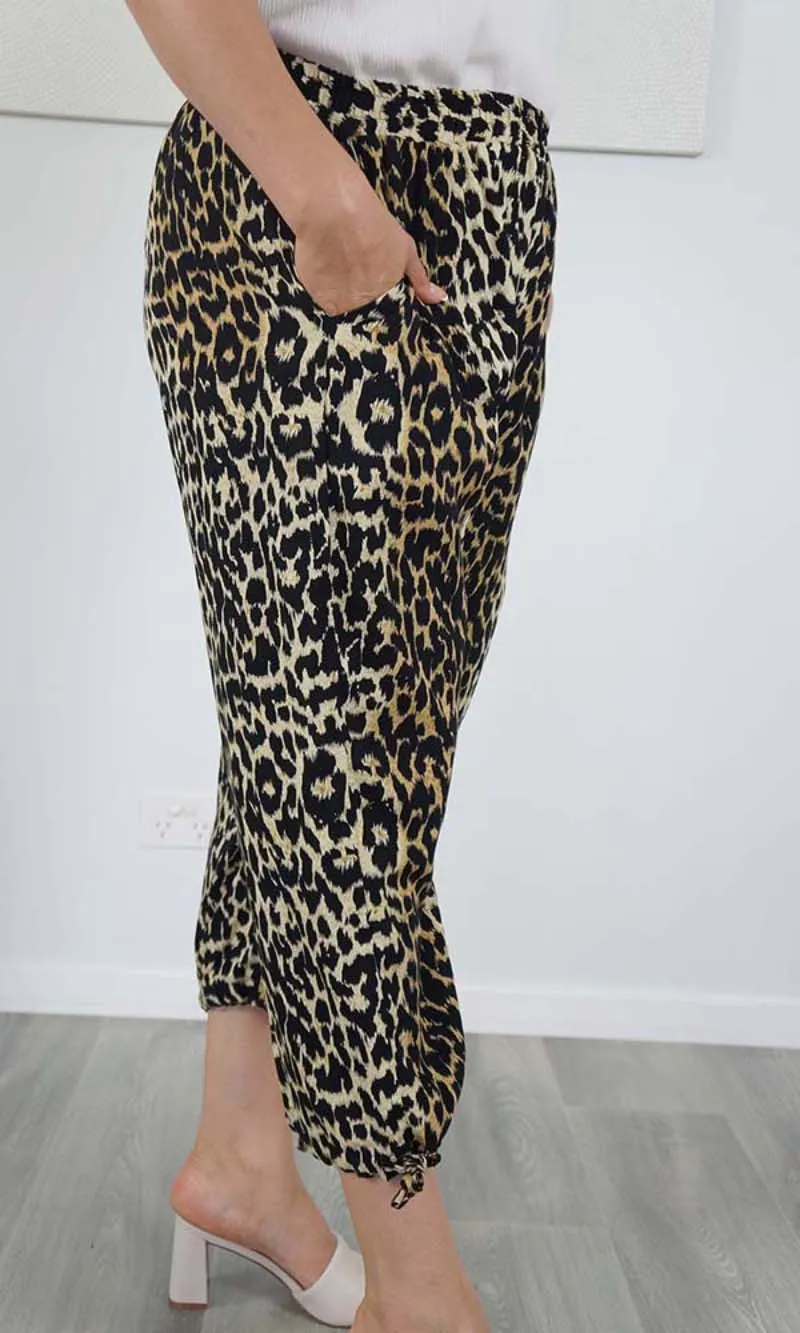 Rayon Pant Castaway Leopard