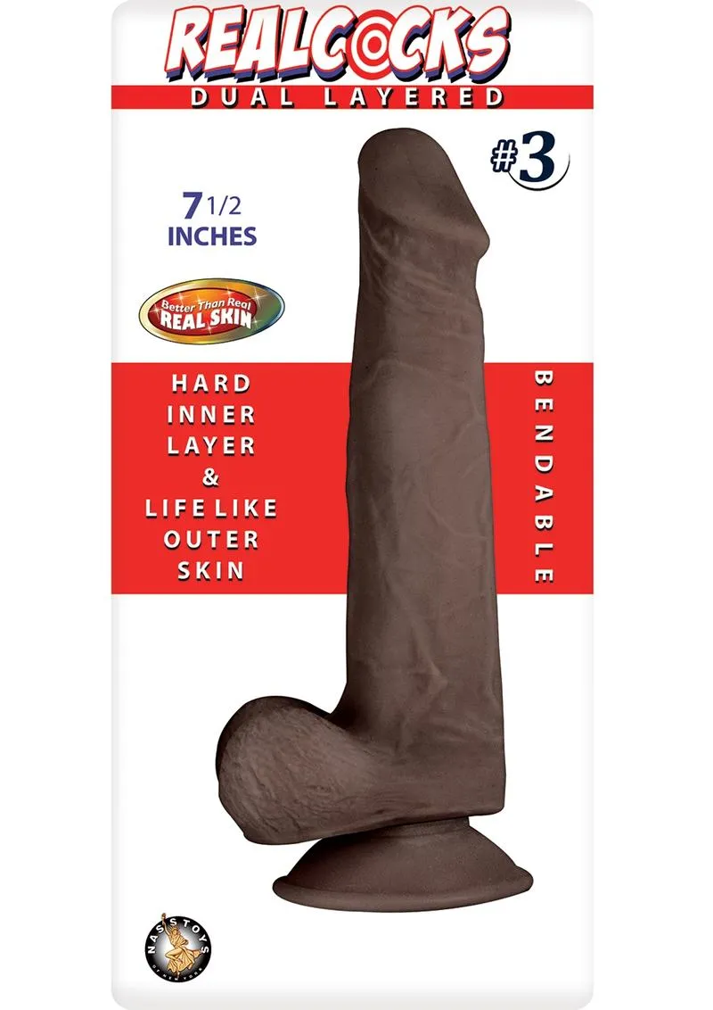 Realcocks Dual Layered #3 Bendable Dildo